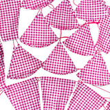 ACE Microkini Set: Gingham Pink & White