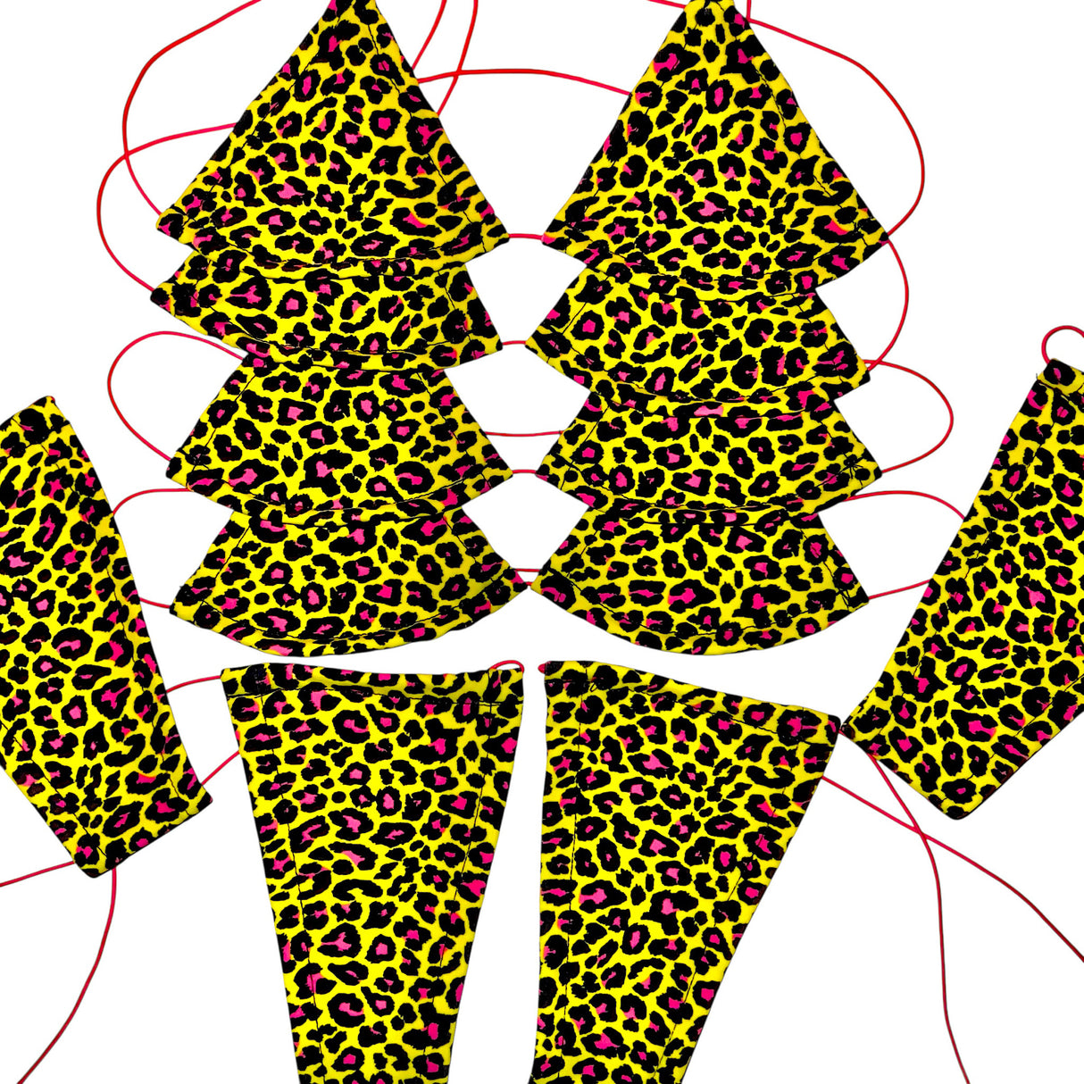 ACE Microkini Set: Lil' Leopard Neon Yellow & Pink