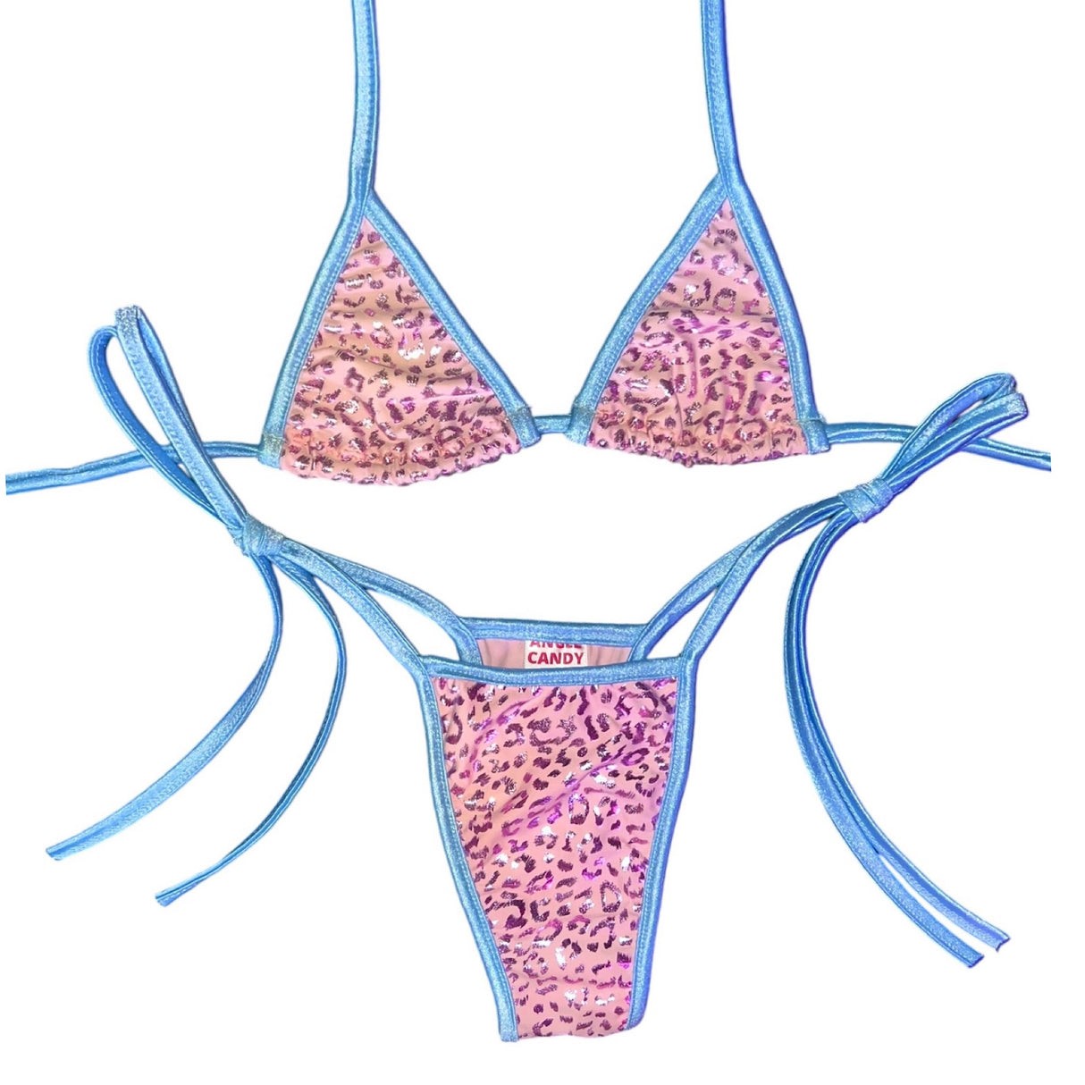 She's Perfect Mini Side Tie Kini: Ice Kitten Pink