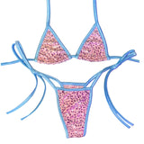 She's Perfect Mini Side Tie Kini: Ice Kitten Pink