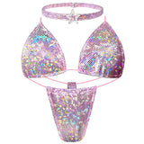 ACE Tieable Microkini Set + Choker: Halo Baby Pink