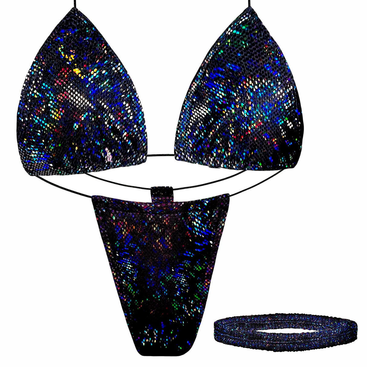 ACE Tieable Microkini + Garter: Halo Black