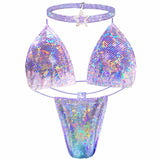 ACE Tieable Microkini Set + Choker: Halo Lavender