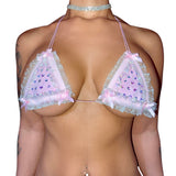 Bedazzled Microkini: Lace n' Bows Baby Pink