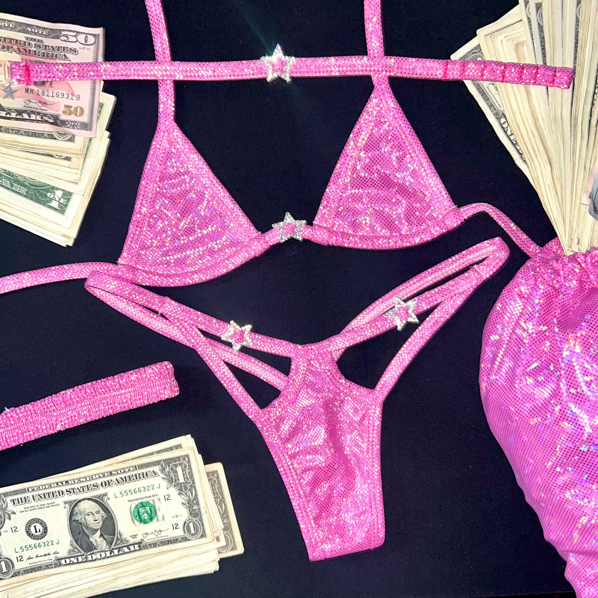 ACE Siren V Back Thong: Halo Hot Pink