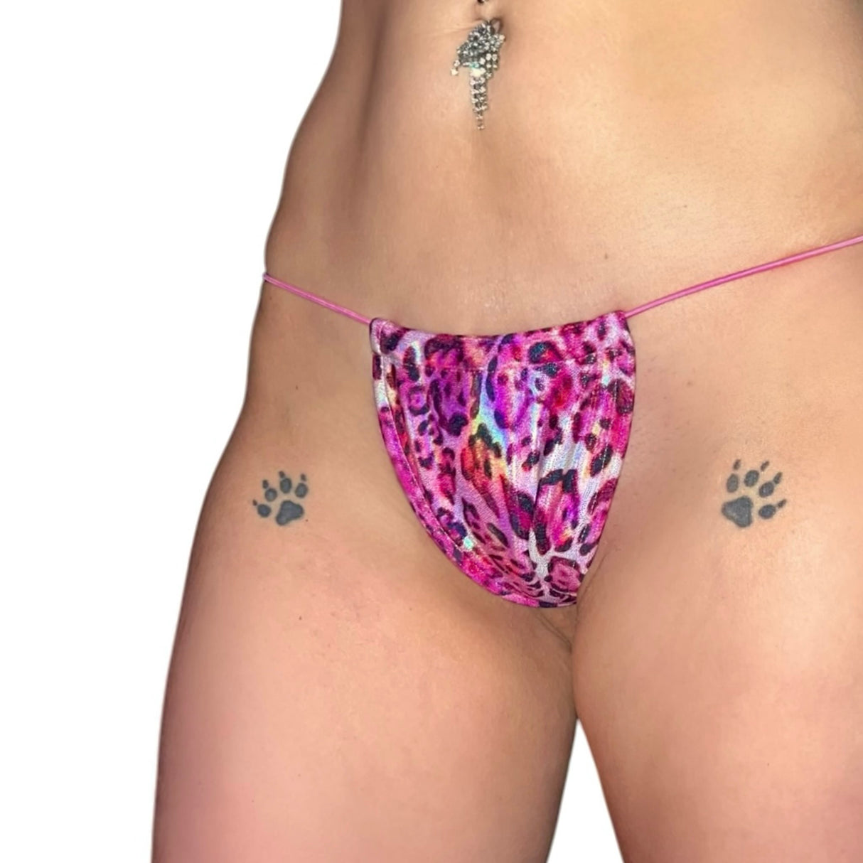 ACE Tieable Microkini: Glossy Leopard Pink