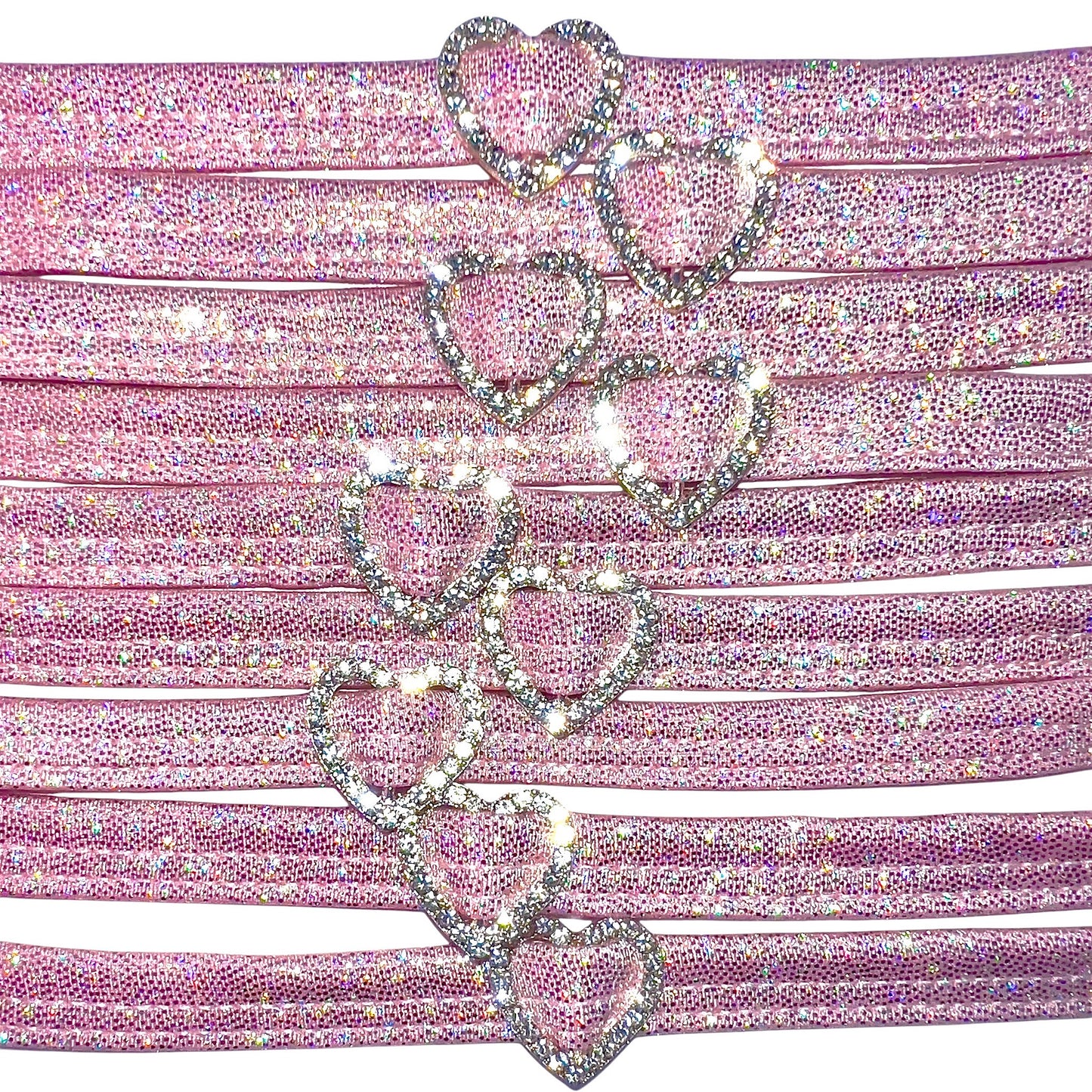 ACE Heart Charm Choker: Fairy Dust Baby Pink