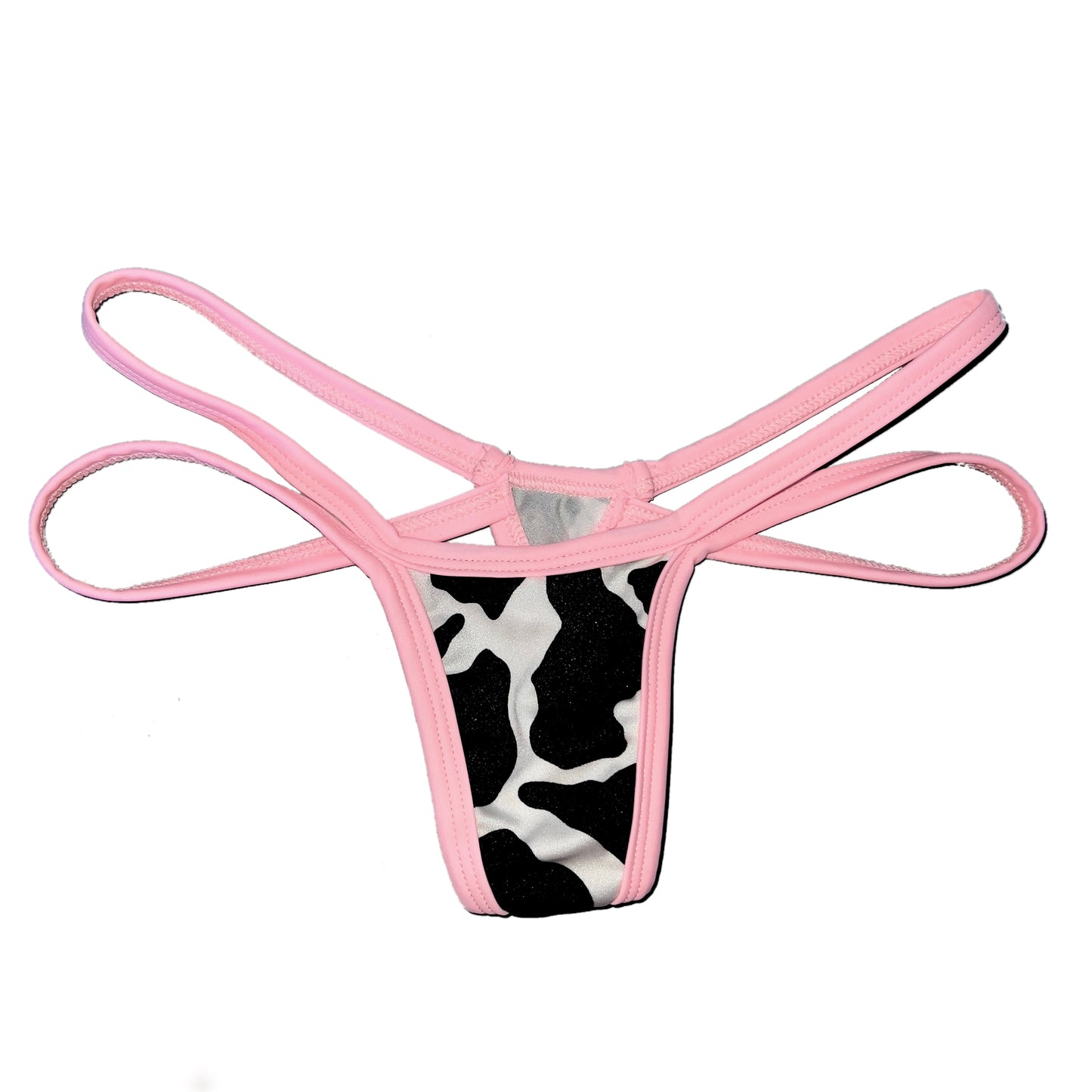 ACE Double Strap Thong: Cash Cow n' I'm Baby Pink