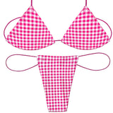 ACE Microkini Set: Gingham Pink & White