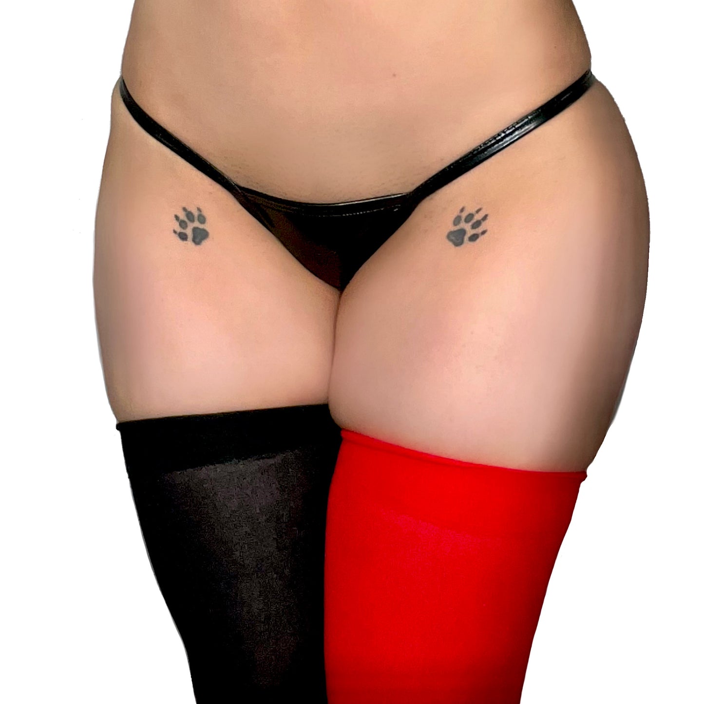 Vlad Thigh High Stockings: Red n' Black