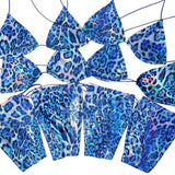 ACE Tieable Microkini: Glossy Leopard Blue