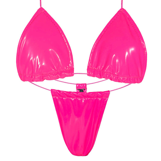 ACE Tieable Microkini: Latex Bimbo Pink