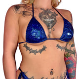 Twinkle Lil' Star Side Tie Set: Sparkly Sapphire Blue