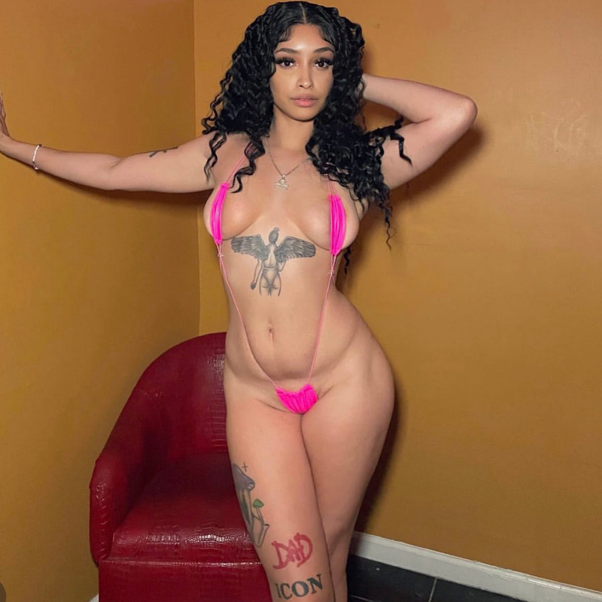 ACE Pussy Floss Micro Sling: Latex Bimbo Pink