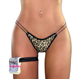 AC Aura Bedazzled Thong Set: Leopard Print