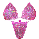 ACE Tieable Microkini Set + Choker: Halo Hot Pink