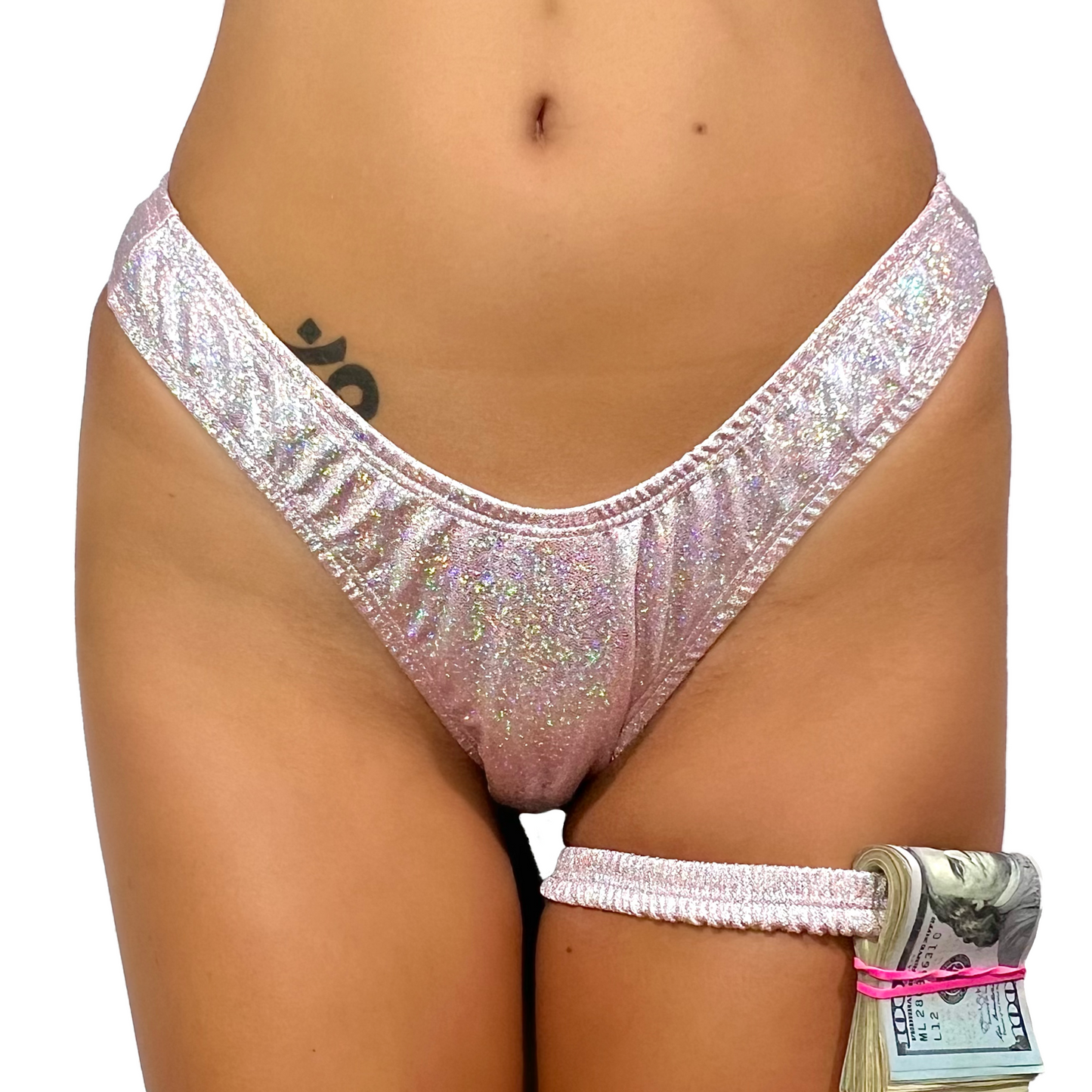 ACE Hourglass Thong: Fairy Dust Baby Pink