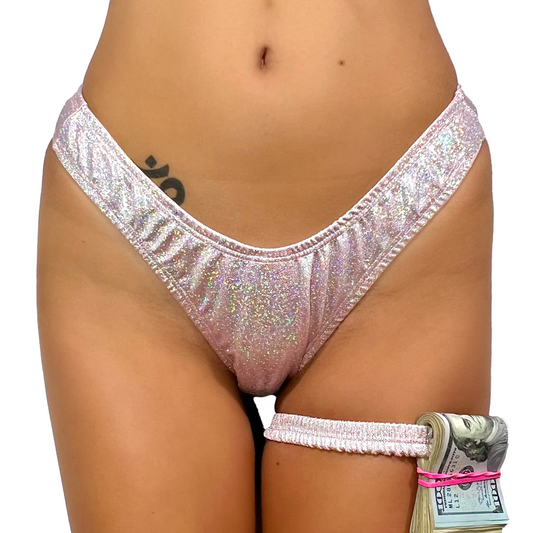 ACE Hourglass Thong: Fairy Dust Baby Pink