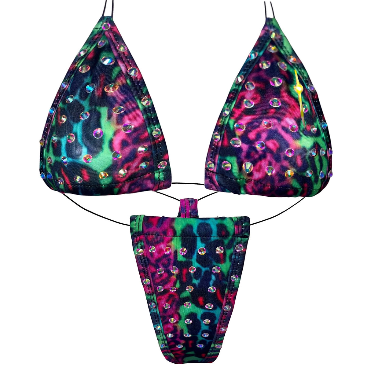 Bedazzled Microkini: Leopard Tie Dye