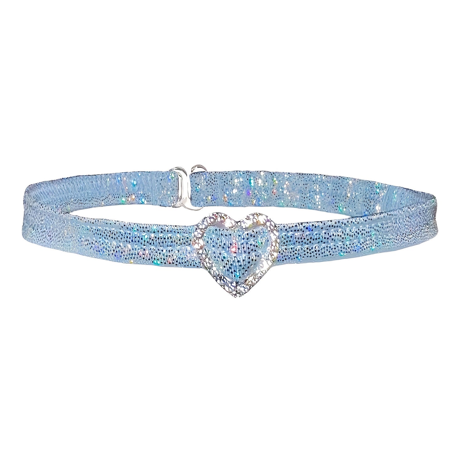 ACE Heart Charm Choker: Fairy Dust Baby Blue