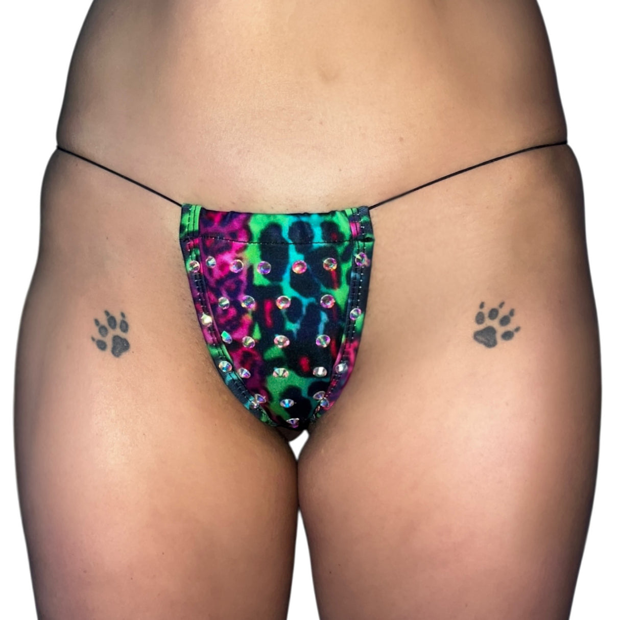 Bedazzled Microkini: Leopard Tie Dye