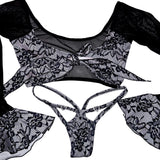 ACE Arabella Top: Dainty Lace & Mesh Black