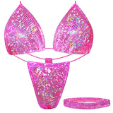 ACE Tieable Microkini + Garter: Halo Hot Pink