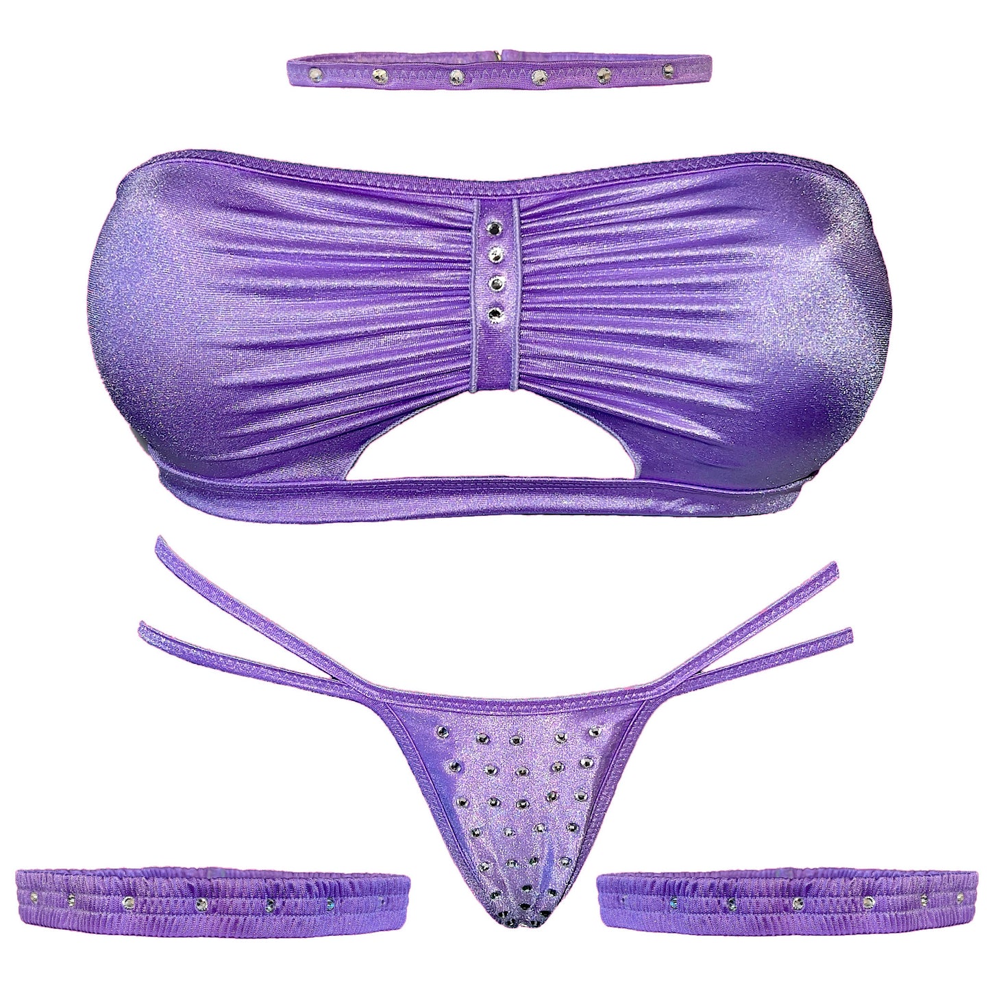 Center of Attention 5 Piece Diamond Set: Lilac