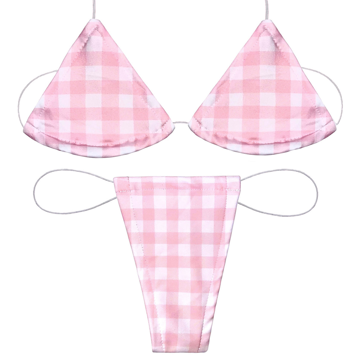 ACE Microkini Set: Gingham Baby Pink