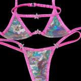 ACE Tri Top: Glossy Camo n' Halo Hot Pink