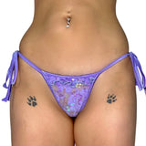Girly Pop Frilly Trim Set: Fairy Sequin Lace Lilac