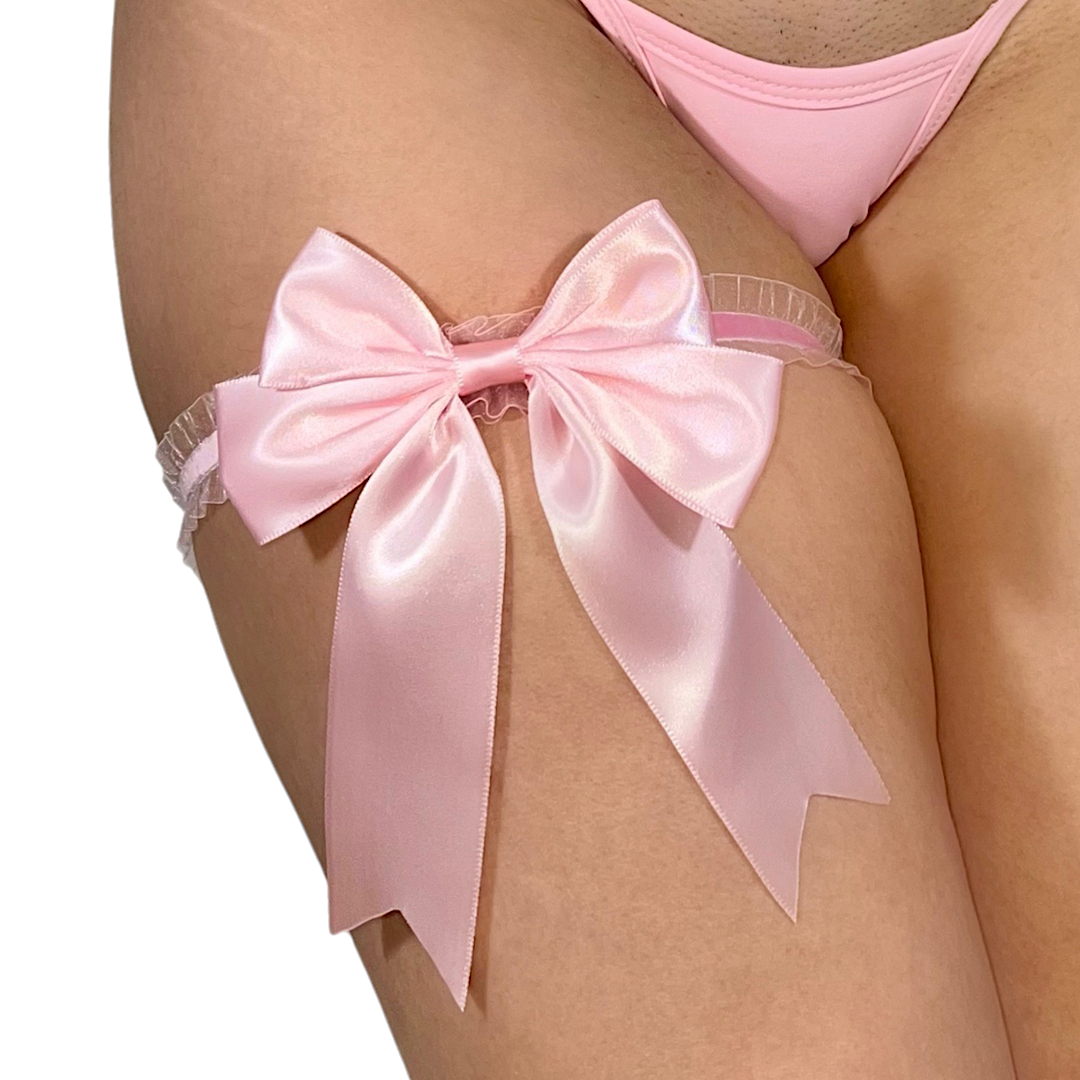 Coquette Bow Garter: Baby Pink