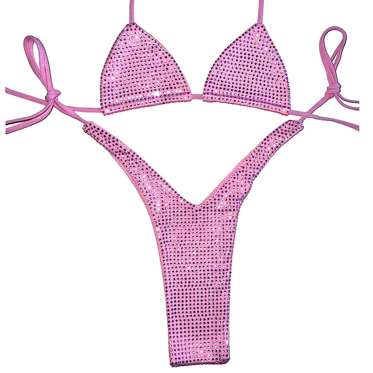 Angel Aura Hi Waist Set: Bedazzled Pink