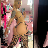 Angel Aura Hi Waist Set: Bedazzled Black