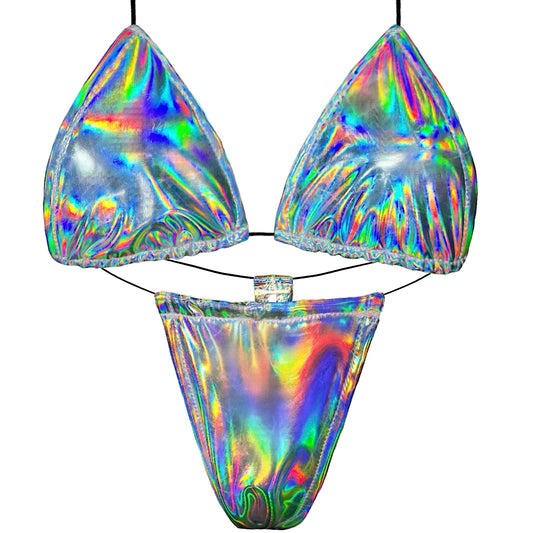 ACE Tieable Microkini: Liquid Silver