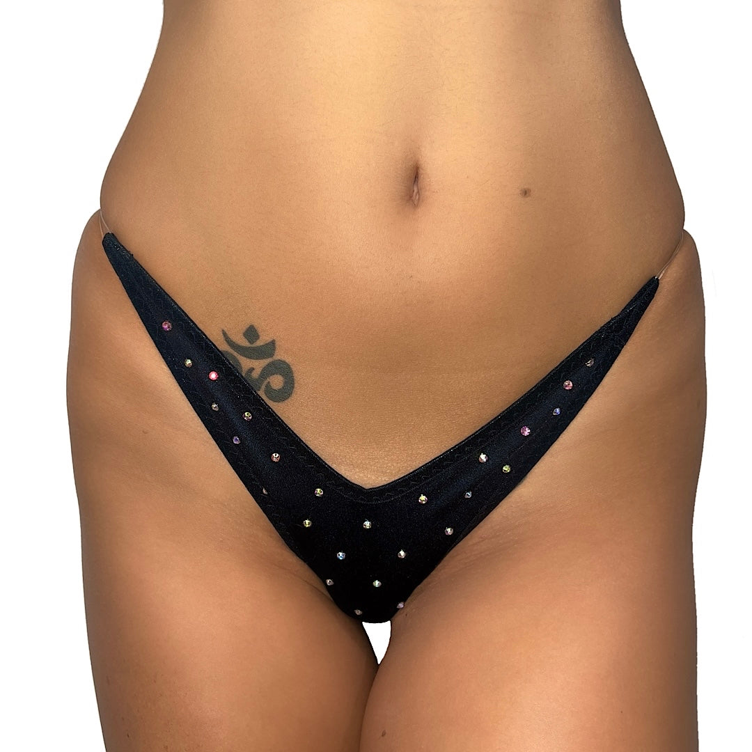 Barely There Bandeau Set: Bedazzled Black