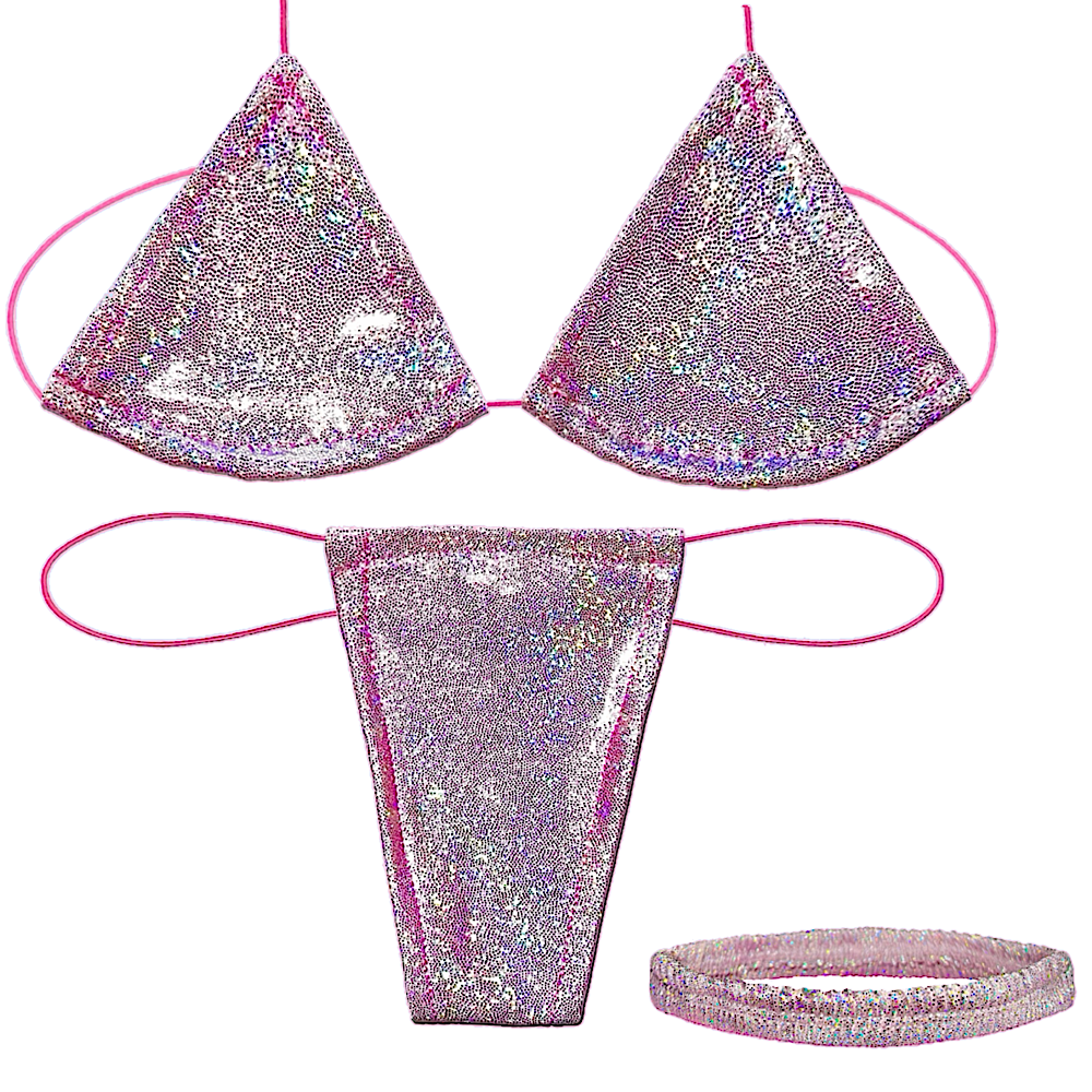 ACE Microkini Set + Classic Garter: Fairy Dust Baby Pink