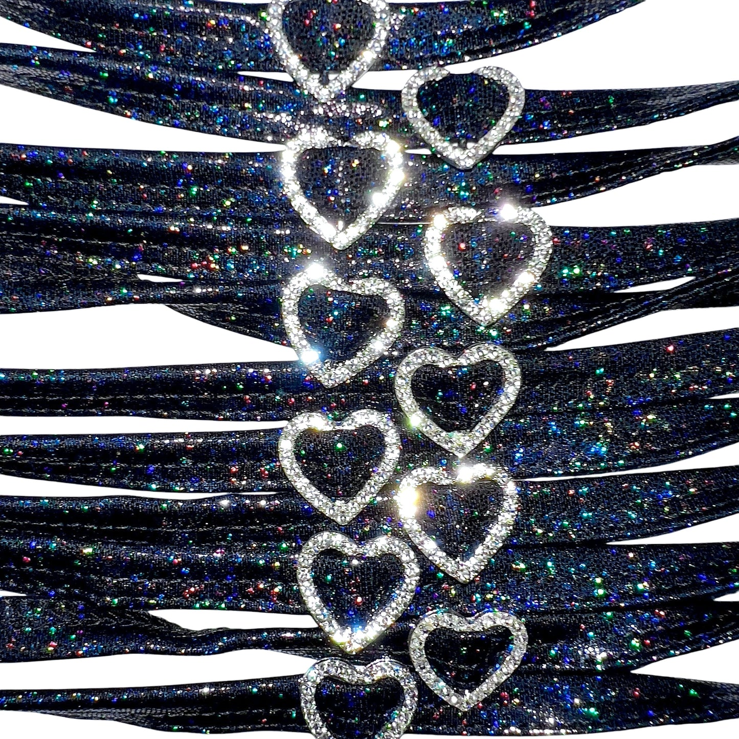 ACE Heart Charm Choker: Fairy Dust Black