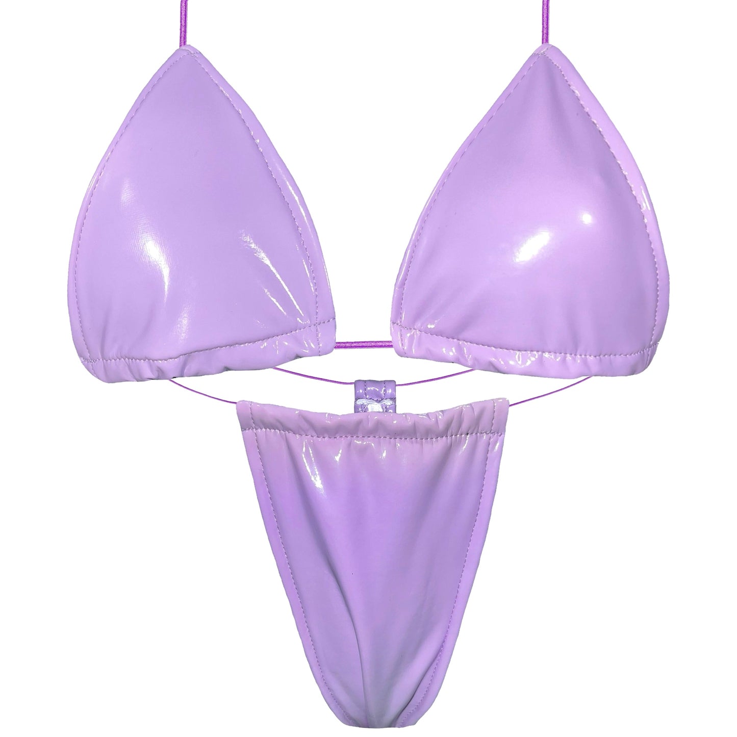 ACE Tieable Microkini + Garter: Latex Lilith Lilac