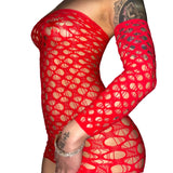 Jessica Rabbit Body Con Dress w. Sleeves: Red