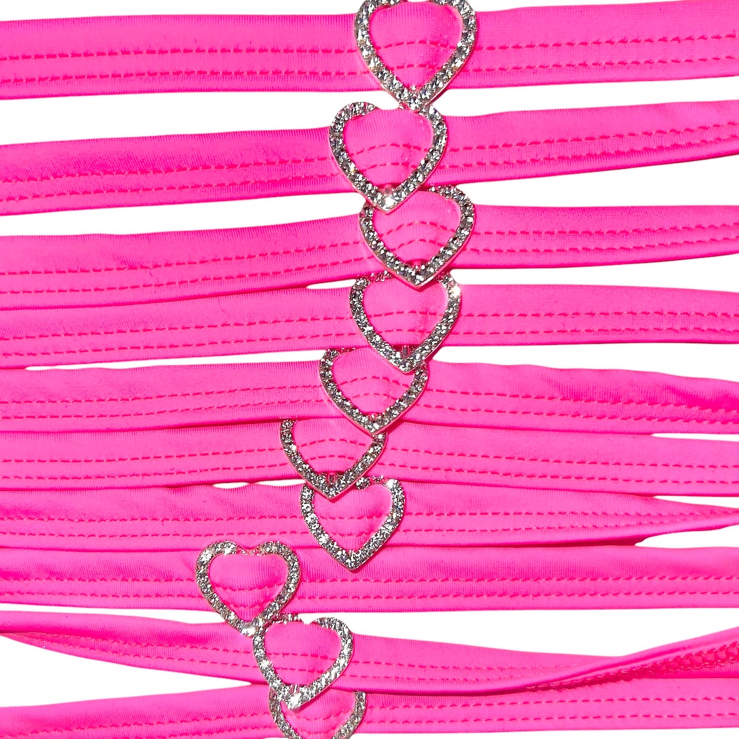 ACE Heart Charm Choker: Pay Me Pink