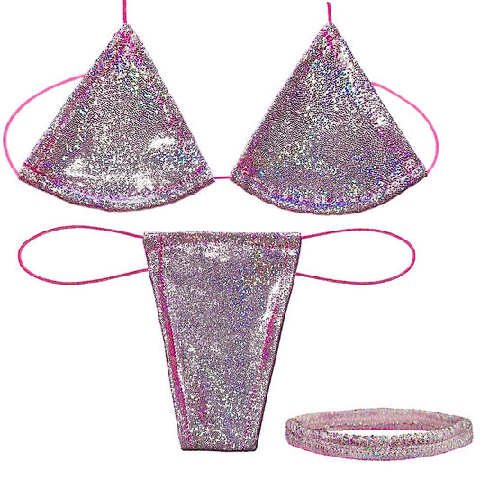 ACE Microkini Set + Classic Garter: Fairy Dust Baby Pink