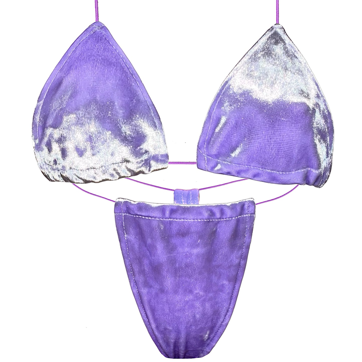 ACE Tieable Microkini + Garter: Velvet Crush Lilac