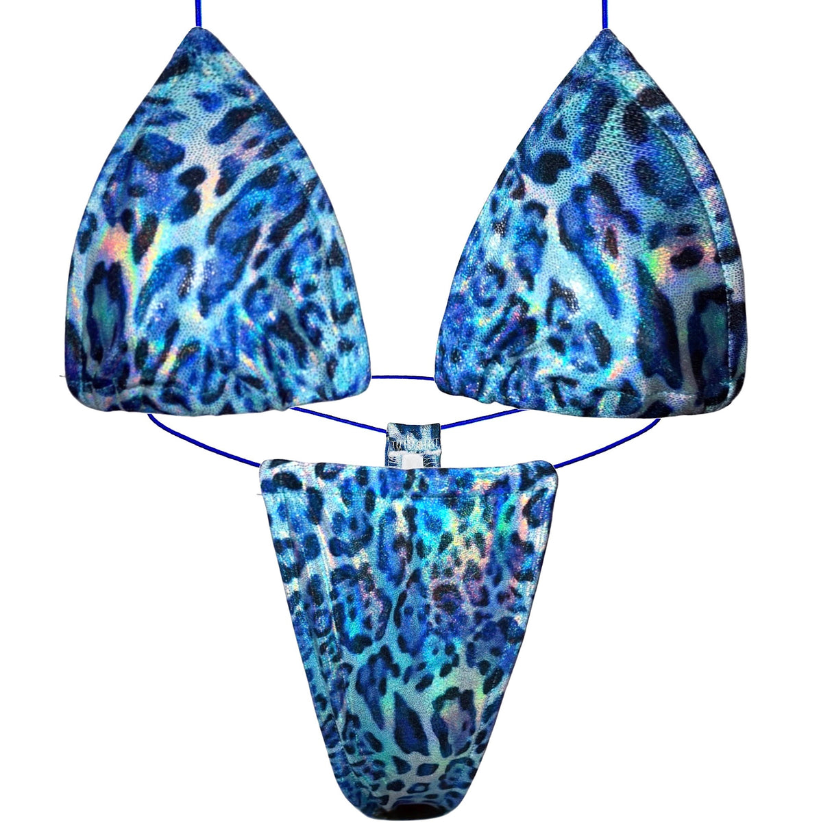 ACE Tieable Microkini: Glossy Leopard Blue