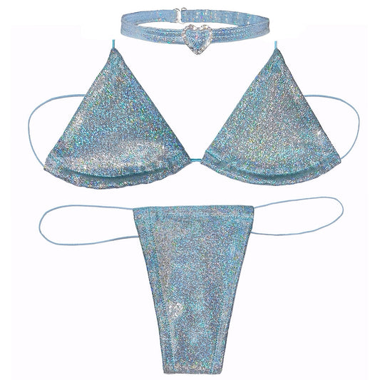 ACE Microkini Set + Heart Charm Choker: Fairy Dust Baby Blue