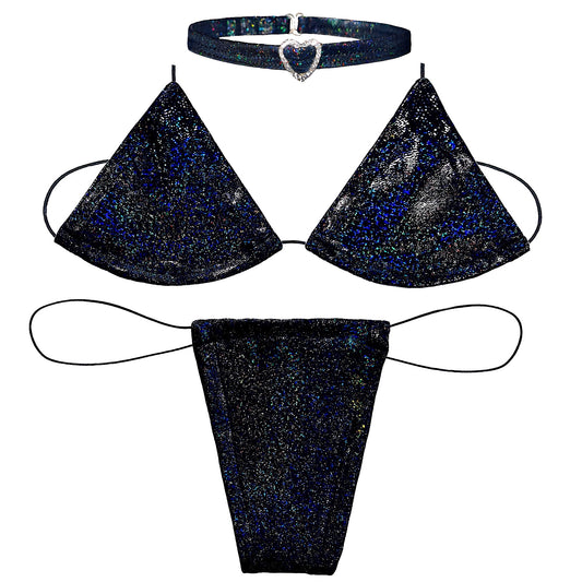 ACE Microkini Set + Heart Charm Choker: Fairy Dust Black