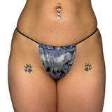 ACE Tieable Microkini: Silver Grey Flames CLOSEOUT