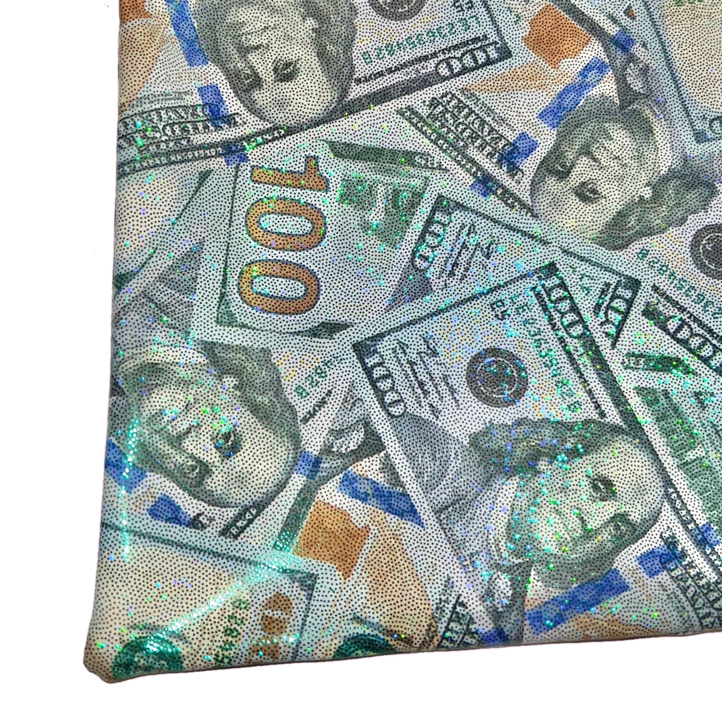 ACE Money Bag: HU$TLER Green Sparkly Money