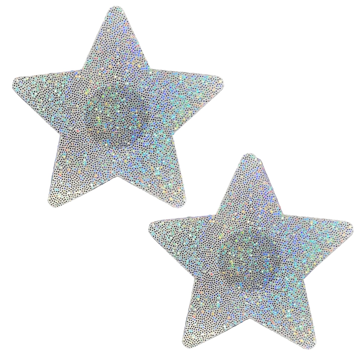 Pretty Star Sparkle Pasties: Silver