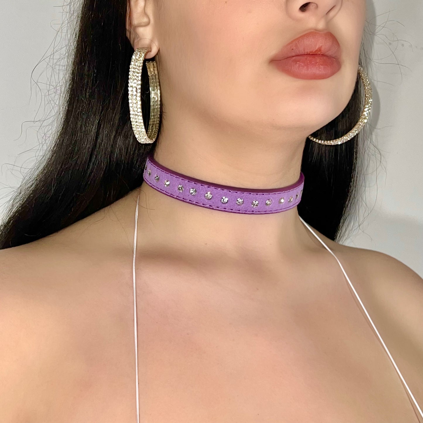 Diamond Collar Choker: Purple